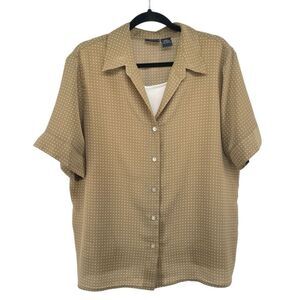 Laura Scott Woman 18W Polka Dot Short Sleeve Blouse with Cami